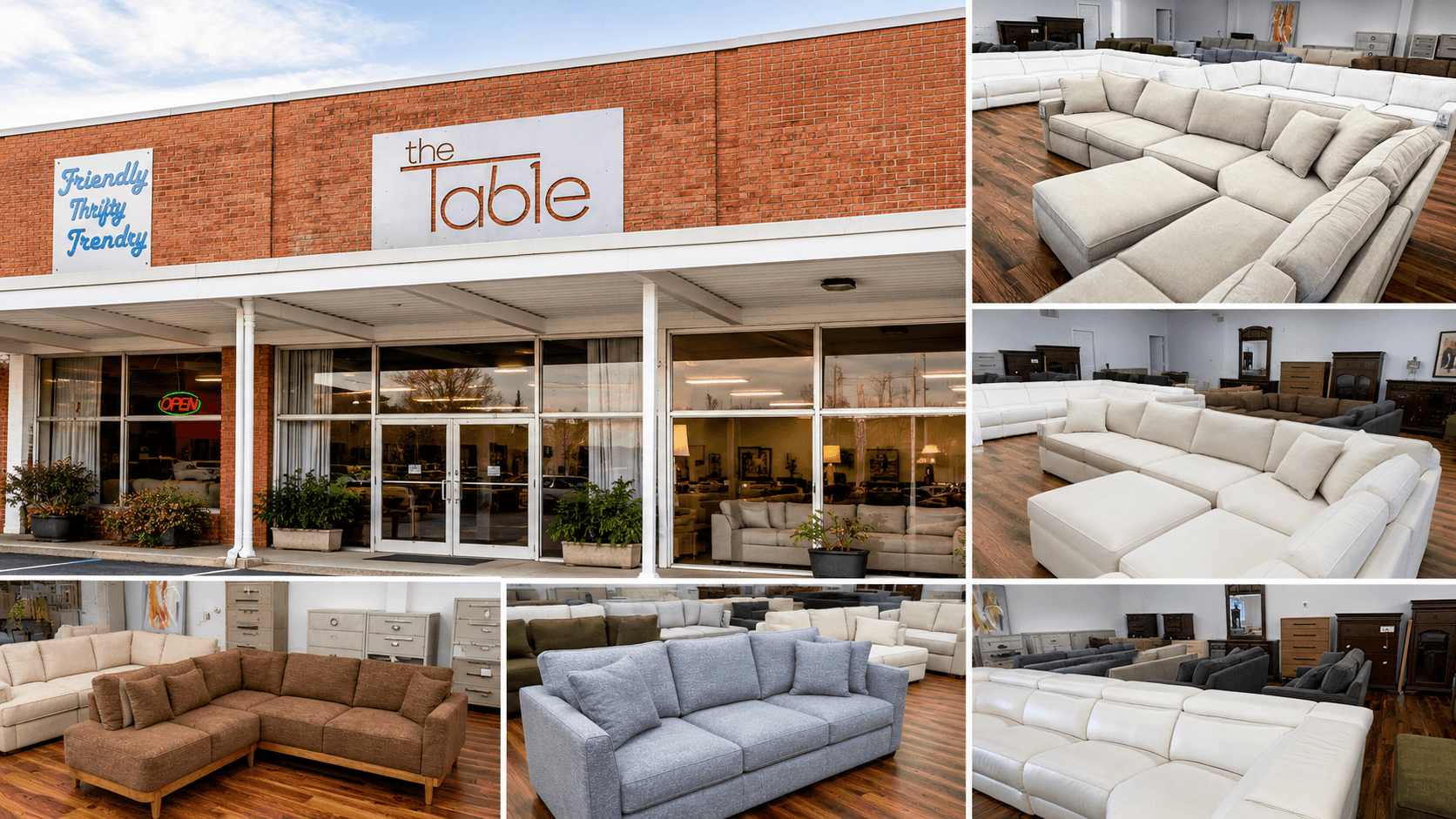 Sectionals and sofas at a Discount Furniture Sale at the Table 61 in Harrisonburg, VA